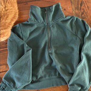 Forest Green Half-Zip Pullover Sweatshirt